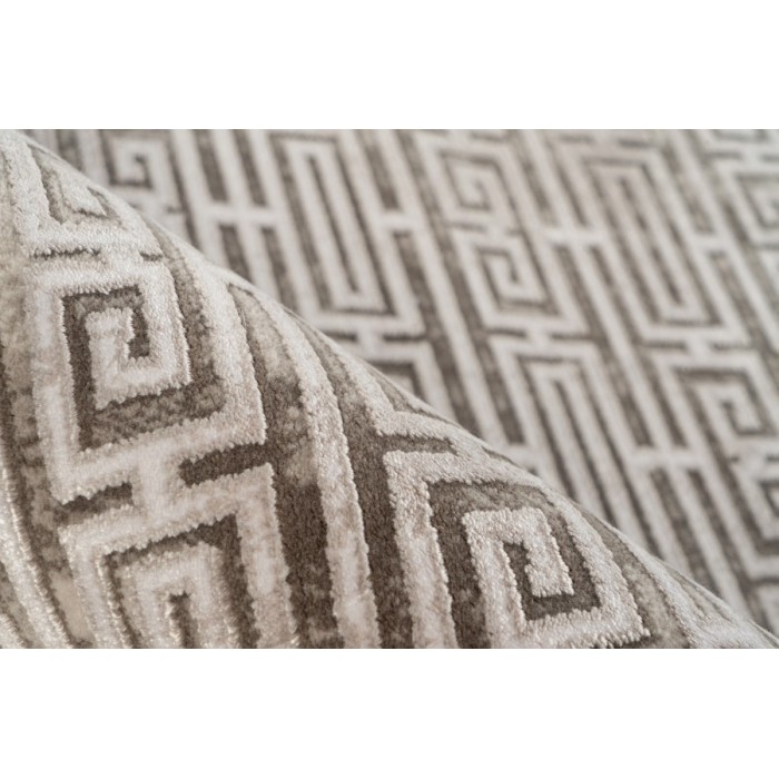 Tapis 230x160cm, design E209E coloris argent - Confort et élégance pour votre intérieur