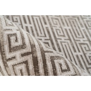 Tapis 290x200cm, design E209E coloris argent - Confort et élégance pour votre intérieur