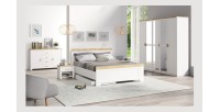 Commode collection JASPER, 2 portes, 4 tiroirs, idéal pour la chambre