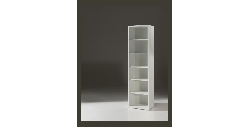 Bibliothèque de bureau avec 5 étagères – Collection SOON – Blanc Mat