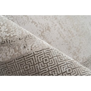 Tapis 150x80cm, design E309E coloris argent - Confort et élégance pour votre intérieur