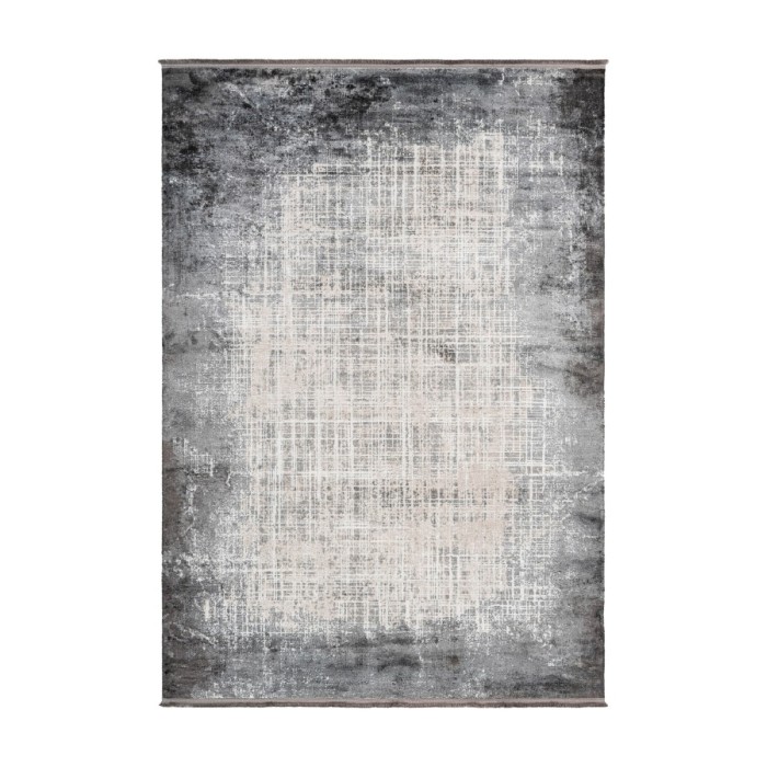 Tapis 150x80cm, design E109E coloris argent - Confort et élégance pour votre intérieur