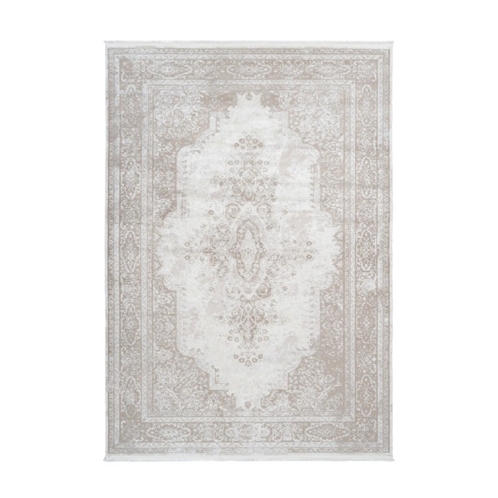 Tapis 150x80cm, design E209E coloris crème - Confort et élégance pour votre intérieur