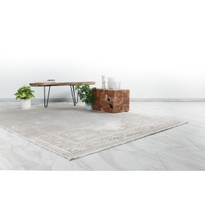 Tapis 290x200cm, design E209E coloris crème - Confort et élégance pour votre intérieur