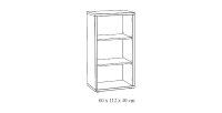 Bibliothèque de bureau avec 2 étagères – Collection SOON – Blanc Mat