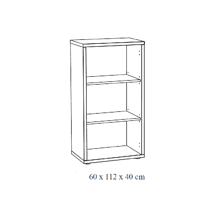 Bibliothèque de bureau avec 2 étagères – Collection SOON – Blanc Mat