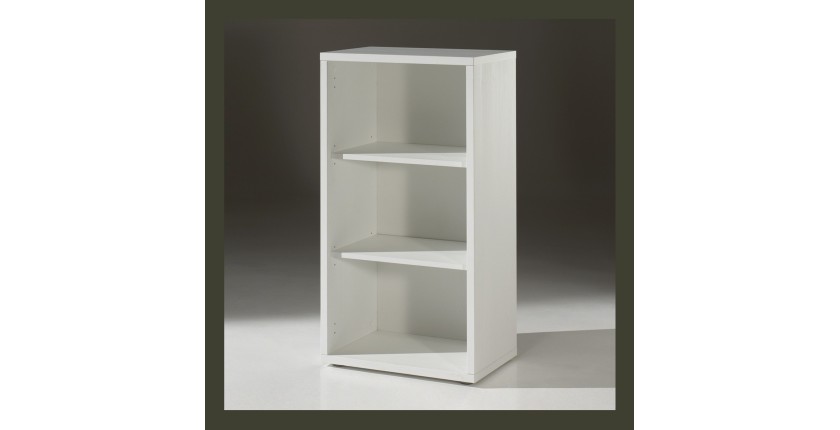 Bibliothèque de bureau avec 2 étagères – Collection SOON – Blanc Mat