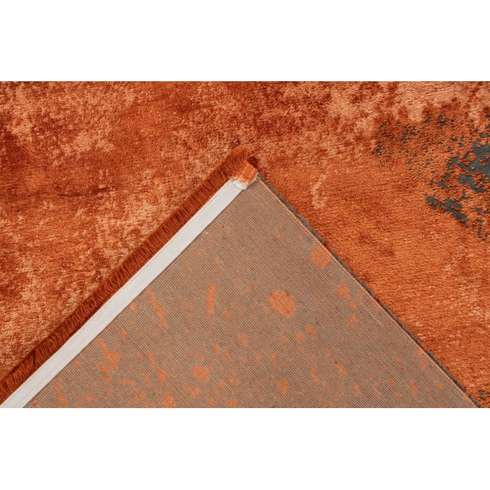 Tapis 290x200cm, design E509E coloris terracotta - Confort et élégance pour votre intérieur