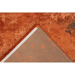 Tapis 290x200cm, design E509E coloris terracotta - Confort et élégance pour votre intérieur