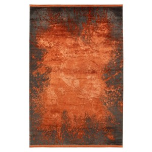 Tapis 290x200cm, design E509E coloris terracotta - Confort et élégance pour votre intérieur