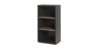 Ensemble de 8 meubles de bureau professionnel coloris chêne vieilli et noir collection SOON