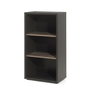 Ensemble de 8 meubles de bureau professionnel coloris chêne vieilli et noir collection SOON