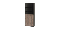 Ensemble de 8 meubles de bureau professionnel coloris chêne vieilli et noir collection SOON