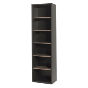 Ensemble de 8 meubles de bureau professionnel coloris chêne vieilli et noir collection SOON