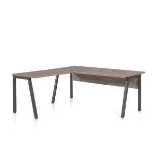 Ensemble de 8 meubles de bureau professionnel coloris chêne vieilli et noir collection SOON