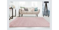Tapis 150x80cm, design E005N coloris rose pastelle - Confort et élégance pour votre intérieur