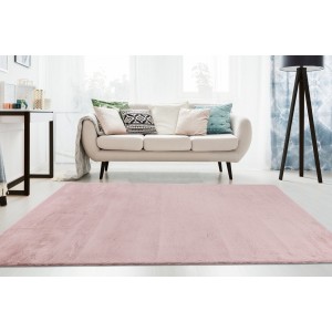Tapis 230x160cm, design E005N coloris rose pastelle - Confort et élégance pour votre intérieur