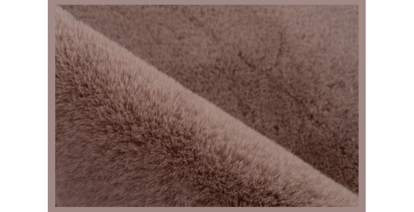 Tapis enfant 100x100, design E005S coloris rose poudré - Confort et élégance pour votre intérieur