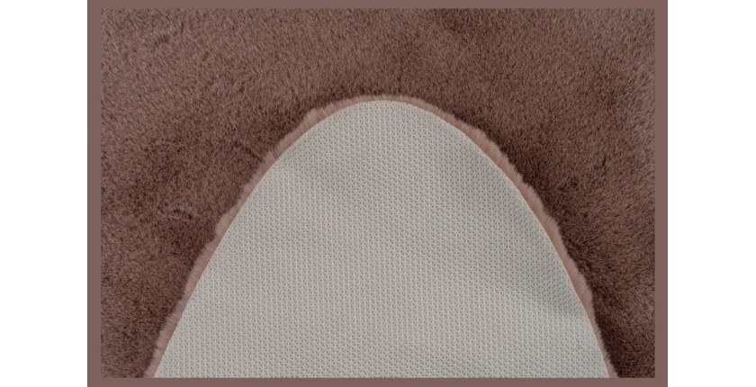 Tapis enfant 100x100, design E005S coloris rose poudré - Confort et élégance pour votre intérieur