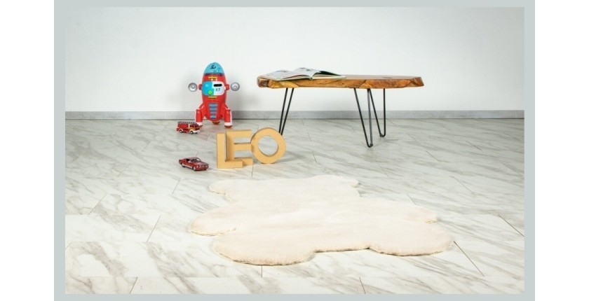 Tapis enfant 110x90cm, design E205S coloris beige - Confort et élégance pour votre intérieur