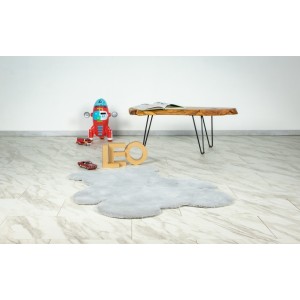 Tapis enfant 110x90cm, design E205S coloris argent - Confort et élégance pour votre intérieur