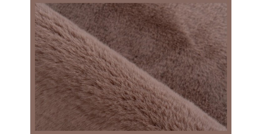 Tapis enfant 100x100cm, design E305S coloris rose poudré - Confort et élégance pour votre intérieur