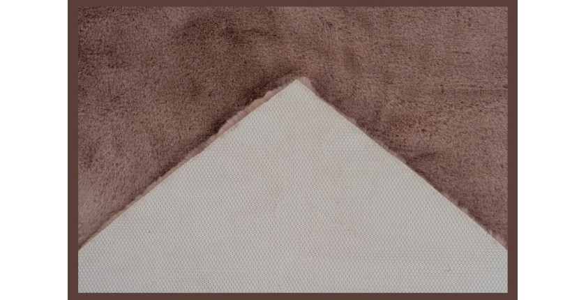 Tapis enfant 100x100cm, design E305S coloris rose poudré - Confort et élégance pour votre intérieur