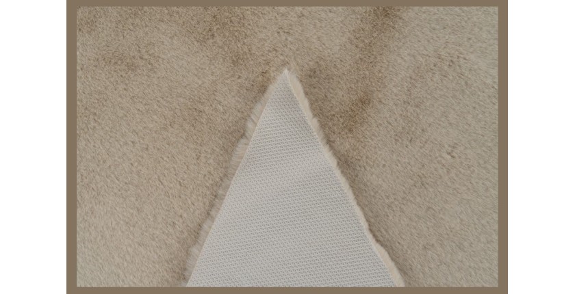 Tapis enfant 100x100cm, design E405S coloris beige - Confort et élégance pour votre intérieur