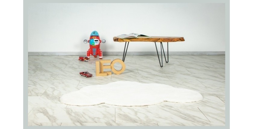 Tapis enfant 120x80cm, design E505S coloris ivoire - Confort et élégance pour votre intérieur