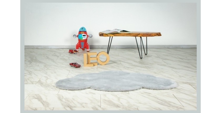 Tapis 120x80cm, design E505S coloris argent - Confort et élégance pour votre intérieur