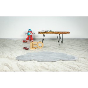 Tapis 120x80cm, design E505S coloris argent - Confort et élégance pour votre intérieur