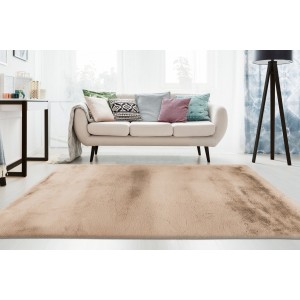 Tapis 150x80cm, design E009Y coloris beige - Confort et élégance pour votre intérieur