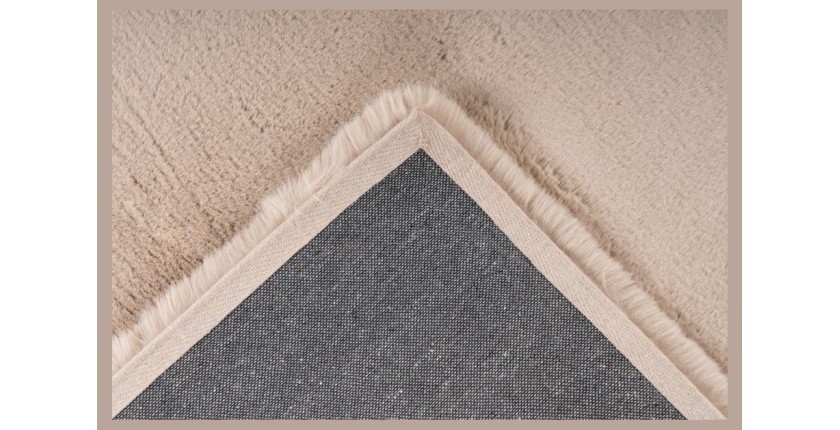 Tapis 150x80cm, design E009Y coloris beige - Confort et élégance pour votre intérieur