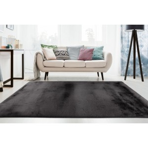 Tapis 150x80cm, design E009Y coloris graphite - Confort et élégance pour votre intérieur
