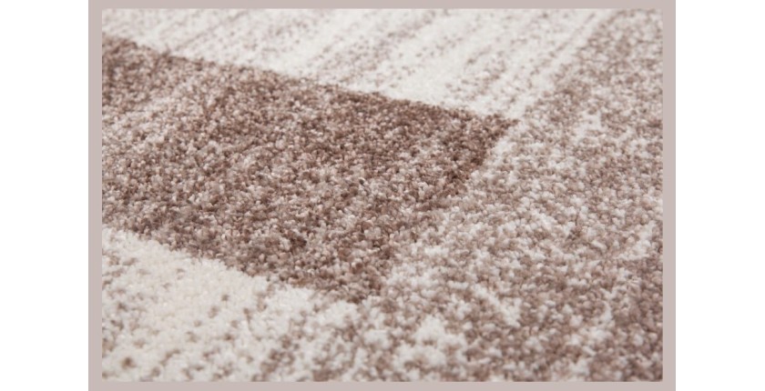 Tapis 150x80cm, design F005G coloris beige - Confort et élégance pour votre intérieur