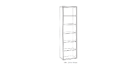 Set di 8 mobili da ufficio professionale color grigio effetto legno collezione SOON