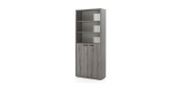 Set di 8 mobili da ufficio professionale color grigio effetto legno collezione SOON