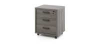 Set di 8 mobili da ufficio professionale color grigio effetto legno collezione SOON