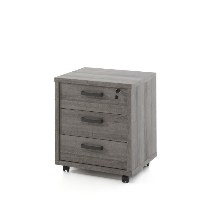 Conjunto de 8 muebles de oficina profesional color gris efecto madera colección SOON