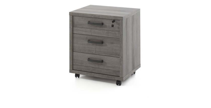 Set di 8 mobili da ufficio professionale color grigio effetto legno collezione SOON