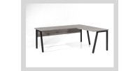 Set di 8 mobili da ufficio professionale color grigio effetto legno collezione SOON