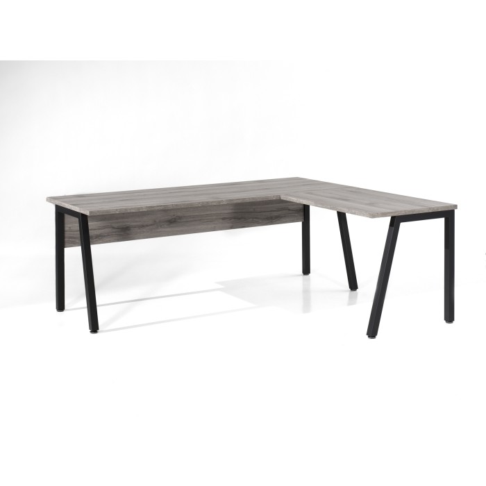 Conjunto de 8 muebles de oficina profesional color gris efecto madera colección SOON