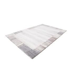 Tapis 170x120cm, design F005G coloris beige argenté - Confort et élégance pour votre intérieur