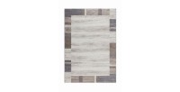 Tapis 170x120cm, design F005G coloris beige argenté - Confort et élégance pour votre intérieur