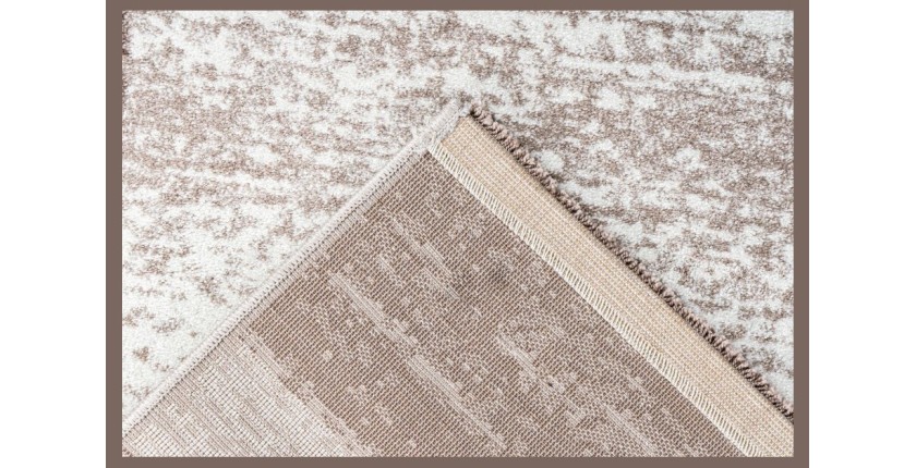 Tapis 290x200cm, design F005G coloris beige argenté - Confort et élégance pour votre intérieur