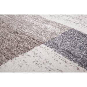 Tapis 150x80cm, design F105G coloris beige argenté - Confort et élégance pour votre intérieur