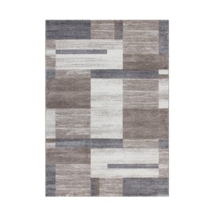 Tapis 170x120cm, design F105G coloris beige argenté - Confort et élégance pour votre intérieur
