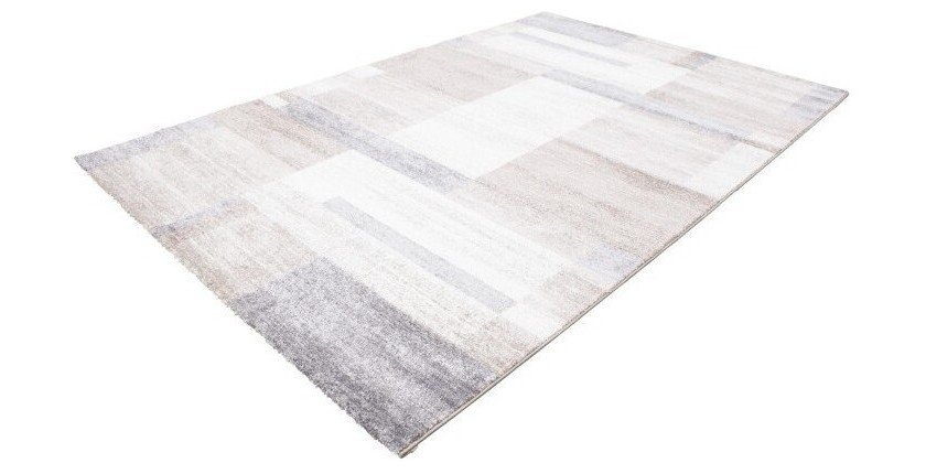 Tapis 230x160cm, design F105G coloris beige argenté - Confort et élégance pour votre intérieur
