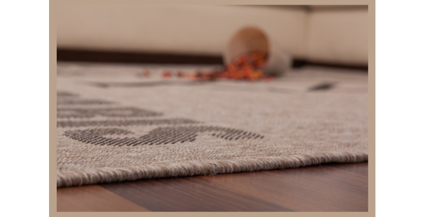 Tapis 290x200cm, design F115A coloris argent - Confort et élégance pour votre intérieur