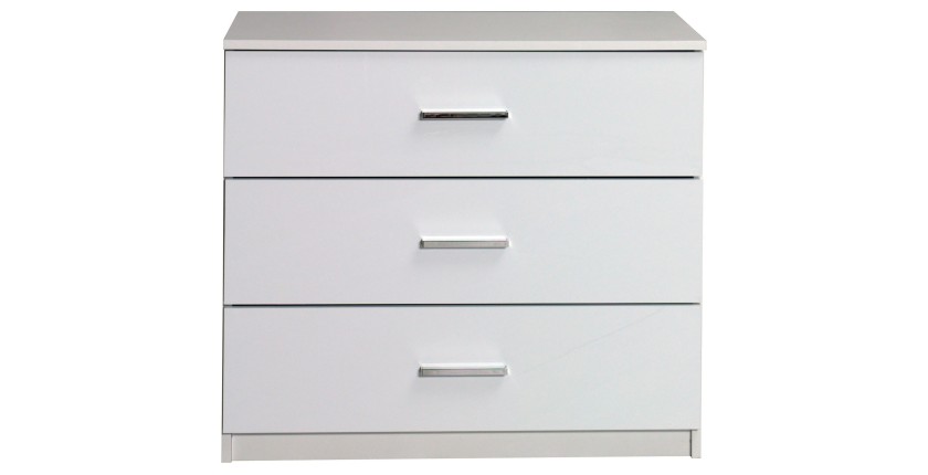 Chambre complète SENA, coloris blanc brillant, lit 160x200cm